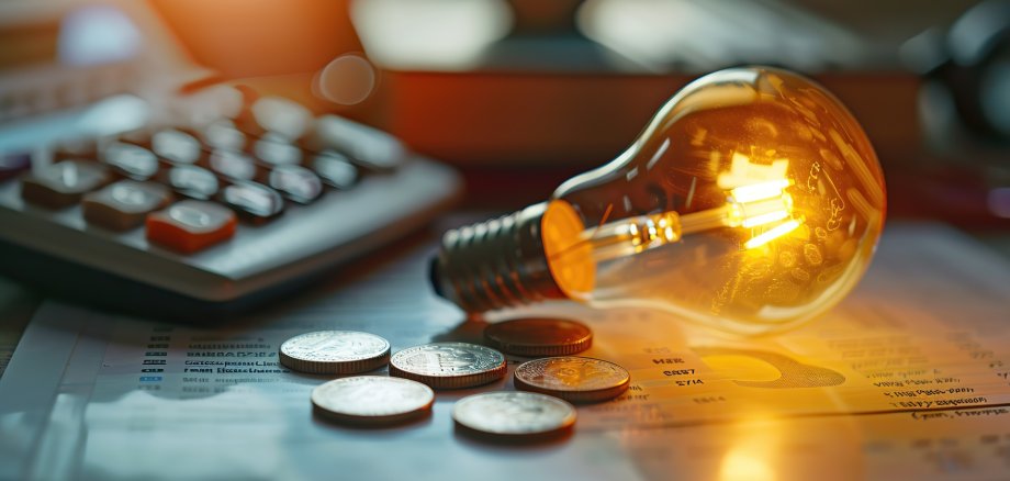 Counting and Calculate Cost Money of Electricity and Heating Bill. Electric Cap, Glowing Light Bulb and Euro Banknotes on the Background. Increase in the Cost of Electricity. Price Hike. Energy Crisis Counting and Calculate Cost Money of Electricity and Heating Bill. Electric Cap, Glowing Light Bulb and Euro Banknotes on the Background. Increase in the Cost of Electricity. Price Hike. Energy Crisis