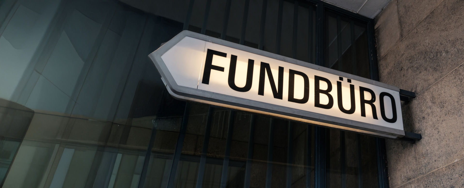Lost and found sign - german: Fundbuero