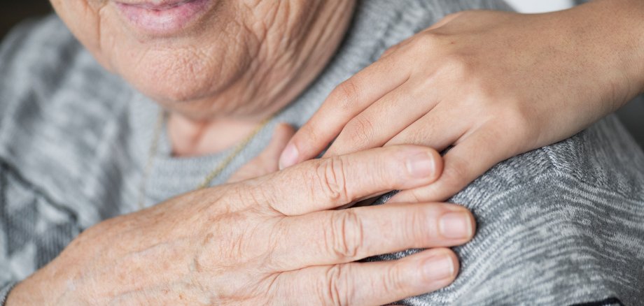 Closeup of a support hands