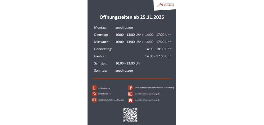 Öffnungszeiten ab 25.11.2025 - 1 Öffnungszeiten ab 25.11.2025 - 1